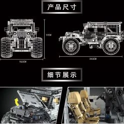 Mould King 15009 Terreinwagen Off-Road Vehicle (RC) - Compatible Met De Bekende Merken - DIY - Bouwset, Constructieset - 1288 Onderdelen - Mouldking 19 Mould King 15009 Terreinwagen Off-Road Vehicle (RC) - Compatible Met De Bekende Merken - DIY - Bouwset, Constructieset - 1288 Onderdelen - Mouldking -bouwsets Verkoopwinkel 550x544 6