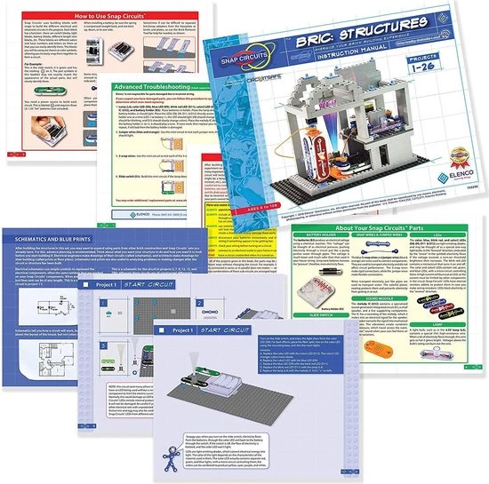 Snap Circuits BRIC: Structuren Bouwstenen & Elektronica Verkenningskit Meer Dan 20 Stem & Bouwsteen Projecten Gekleurde Projecthandleiding 75 BRIC-2-Snap Adapters 140+ Bouwstenen 6 Snap Circuits BRIC: Structuren Bouwstenen & Elektronica Verkenningskit Meer Dan 20 Stem & Bouwsteen Projecten Gekleurde Projecthandleiding 75 BRIC-2-Snap Adapters 140+ Bouwstenen - Afbeelding 6
