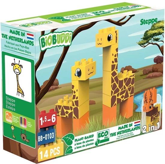 Biobuddi - Biobuddi Wildlife Steppe Blokkenset 14 St 4 Biobuddi - Biobuddi Wildlife Steppe Blokkenset 14 St - Afbeelding 4
