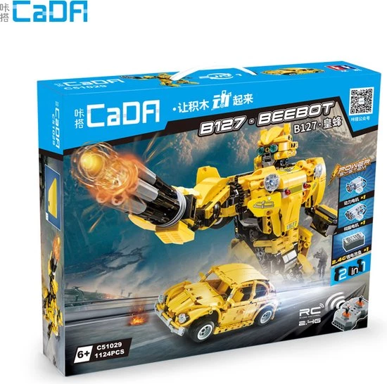 Cada B127 Emperor Beebot (2 In 1) Robot And Beetle (RC) - Cada C51029W - Compatible Met De Bekende Merken - Bouwdoos, Constructieset - Motoren, Accu, Afstandsbediening - DIY - 1124 Onderdelen 3 Cada B127 Emperor Beebot (2 In 1) Robot And Beetle (RC) - Cada C51029W - Compatible Met De Bekende Merken - Bouwdoos, Constructieset - Motoren, Accu, Afstandsbediening - DIY - 1124 Onderdelen - Afbeelding 3
