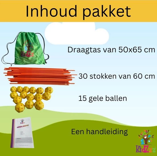 KidZzz® XXL Gigafort Hut Bouwen Speelgoed - Uitbreidingsset - Constructiespeelgoed - Extra Lange Stokken - Bouwset - Speeltent -45 Stuks 2 KidZzz® XXL Gigafort Hut Bouwen Speelgoed - Uitbreidingsset - Constructiespeelgoed - Extra Lange Stokken - Bouwset - Speeltent -45 Stuks - Afbeelding 2