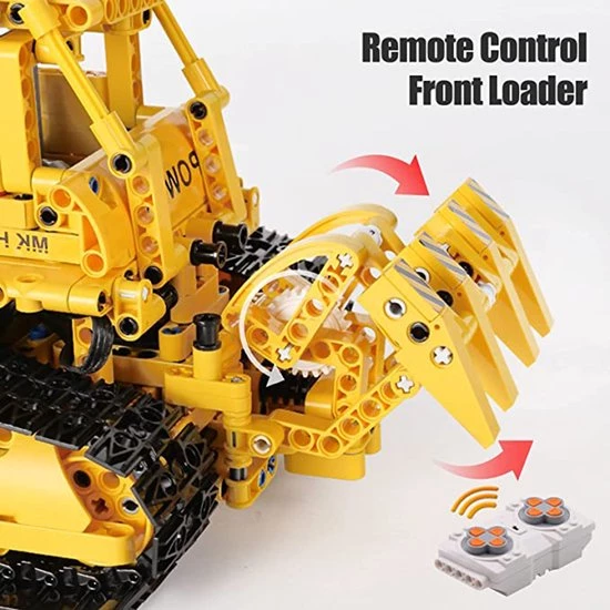 DW4Trading Bulldozer - 4 Motoren Draadloos - 1002 Stukjes - Compatibel Met Grote Merken 7 DW4Trading Bulldozer - 4 Motoren Draadloos - 1002 Stukjes - Compatibel Met Grote Merken - Afbeelding 7