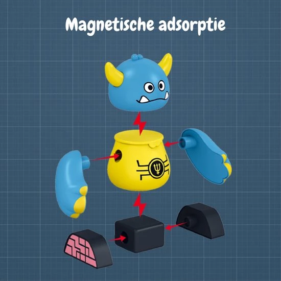 Smart Builders Ruimte Monster Speelgoed 5-in-1 Set - Magnetische Bouwset - 1.5-5 Jaar Jongens Meisjes 3 Smart Builders Ruimte Monster Speelgoed 5-in-1 Set - Magnetische Bouwset - 1.5-5 Jaar Jongens Meisjes - Afbeelding 3