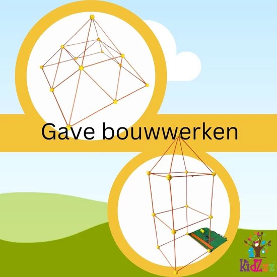 KidZzz® XXL Gigafort Hut Bouwen Speelgoed - Uitbreidingsset - Constructiespeelgoed - Extra Lange Stokken - Bouwset - Speeltent -45 Stuks 3 KidZzz® XXL Gigafort Hut Bouwen Speelgoed - Uitbreidingsset - Constructiespeelgoed - Extra Lange Stokken - Bouwset - Speeltent -45 Stuks - Afbeelding 3