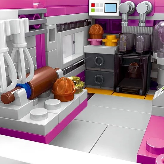 Zhe Gao Nanobrick Bouwset Cakewagen ( 608-delig) 3 Zhe Gao Nanobrick Bouwset Cakewagen ( 608-delig) - Afbeelding 3