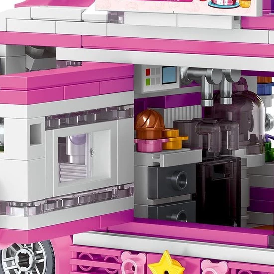 Zhe Gao Nanobrick Bouwset Cakewagen ( 608-delig) 4 Zhe Gao Nanobrick Bouwset Cakewagen ( 608-delig) - Afbeelding 4