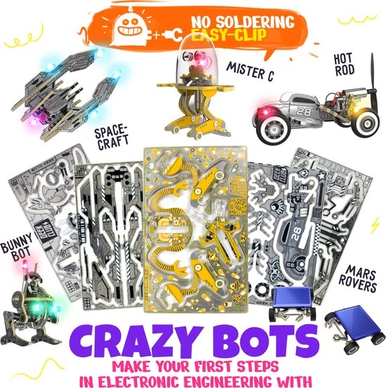 Geekclub Crazy Bots - Tools Inclusief - Electronica - Nieuw In Nederland - Bouwsets 4 Geekclub Crazy Bots - Tools Inclusief - Electronica - Nieuw In Nederland - Bouwsets - Afbeelding 4
