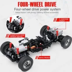 Mould King 13070 Terreinwagen / SUV G500 AWD (RC) - Compatible Met De Bekende Merken - Motoren, Accu, Afstandsbediening - Bouwset, Constructieset - 1641 Onderdelen - Mouldking -bouwsets Verkoopwinkel 550x557 2