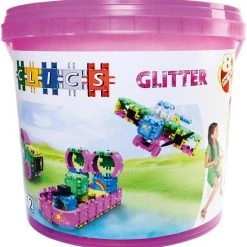 Clics Bouwblokken– DUURZAAM SPEELGOED Gemaakt Van GERECYCLEERDE Kunststof- Glitter Bouwset 8 In 1 - Speelgoed 4,5,6,7,8 Jaar Jongens En Meisjes- Educatief Speelgoed- Montessori Speelgoed- Constructie Speelgoed