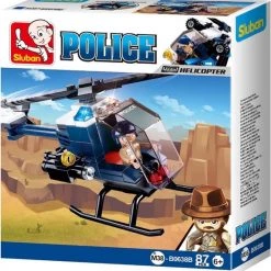 Sluban Police: Helikopter Donkerblauw (m38-b0638b)