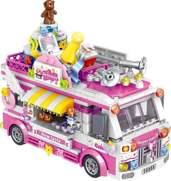 Zhe Gao Nanobrick Bouwset Cakewagen ( 608-delig) 1 Zhe Gao Nanobrick Bouwset Cakewagen ( 608-delig)