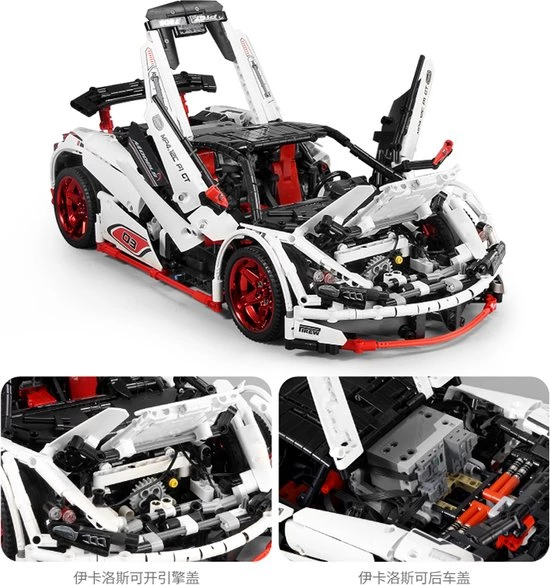 Mould King 13067 Icarus Supercar (RC) - Supercar - Compatible Met De Bekende Merken - Motoren, Accu, Afstandsbediening - Bouwset, Constructieset - 1928 Onderdelen - Mouldking 7 Mould King 13067 Icarus Supercar (RC) - Supercar - Compatible Met De Bekende Merken - Motoren, Accu, Afstandsbediening - Bouwset, Constructieset - 1928 Onderdelen - Mouldking - Afbeelding 7