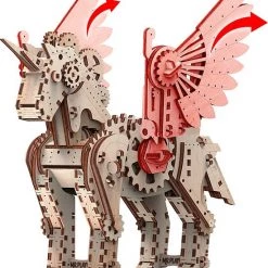 Mr. PlayWood Bouwpakket Eenhoorn Klein Mechanisch- Hout 27 Mr. PlayWood Bouwpakket Eenhoorn Klein Mechanisch- Hout -bouwsets Verkoopwinkel 550x627 2