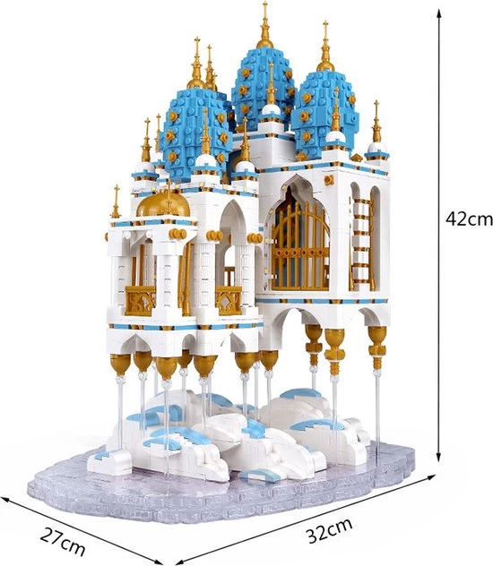 Mould King 16015 - Sky Castle Bouwset - 2866 Bouwstenen - Met Verlichting 5 Mould King 16015 - Sky Castle Bouwset - 2866 Bouwstenen - Met Verlichting - Afbeelding 5