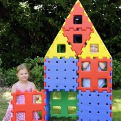 Polydron XL Platen 36 Delen Set 3 - Speelgoed Voor Buiten En Binnen - Grote Bouwwerken Maken - Ideaal Voor Scholen, BSO En Kinderopvang - Dit Speelgoed Bevorderd De Samenwerking En Leert De Kinderen 2D En 3D Te Bouwen. -bouwsets Verkoopwinkel 550x657