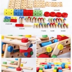 ZaciaToys Houten Bouwset Zelf Assembleren - Constructiespeelgoed - Montessori - Educatief Speelgoed -bouwsets Verkoopwinkel 550x696 1