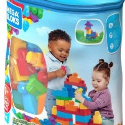 Mega Bloks First Builders 60 Maxi Blokken Met Tas Blauw - Contructiespeelgoed -bouwsets Verkoopwinkel 550x761