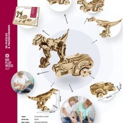Mr. Playwood Modelbouwset Dino Auto Transformers Hout 206-delig -bouwsets Verkoopwinkel 550x763 2