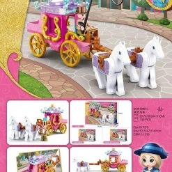 Sluban M38-B0872 Village Serie- Koets Met 2 Paarden - 139 Onderdelen - Compatibel Met Grote Merken - Bouwdoos -bouwsets Verkoopwinkel 550x769