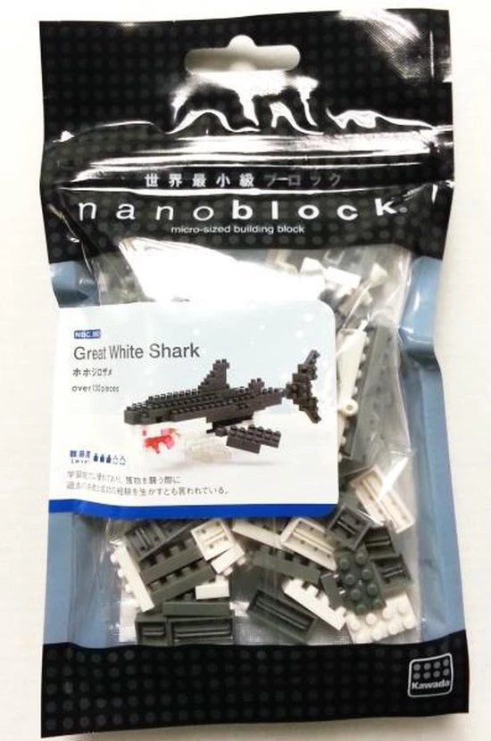 Nanoblock Great White Shark NBC-082 (haai) 3 Nanoblock Great White Shark NBC-082 (haai) - Afbeelding 3